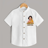 Palani Murugan Baby Blessings – Personalised Kids Shirt - WHITE - 0 - 6 Months Old (Chest 23")