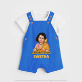 Palani Murugan Baby Blessings – Personalised Kids Dungaree - COBALT BLUE - 0 - 5 Months Old (Chest 18")