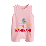Sarvamum Sarvam Muruga – Personalised Kids Romper Suit - BABY PINK - 0 - 5 Months Old (Chest 18")