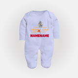 Sarvamum Sarvam Muruga – Personalised Kids Fullbody Suit - BABY BLUE - New Born (Chest 7.5")