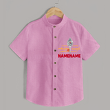 Sarvamum Sarvam Muruga – Personalised Kids Shirt - BABY PINK - 0 - 6 Months Old (Chest 23")