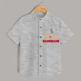 Sarvamum Sarvam Muruga – Personalised Kids Shirt - GREY - 0 - 6 Months Old (Chest 23")