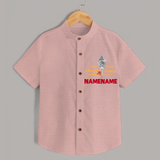 Sarvamum Sarvam Muruga – Personalised Kids Shirt - PEACH - 0 - 6 Months Old (Chest 23")