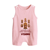 Aarupadai Veedu Murugan – Name Personalised Kids Romper Suit - BABY PINK - 0 - 5 Months Old (Chest 18")