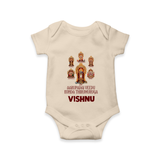 Aarupadai Veedu Murugan – Name Personalised Kids Romper - IVORY - New Born (Chest 14")