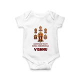 Aarupadai Veedu Murugan – Name Personalised Kids Romper - WHITE - New Born (Chest 14")