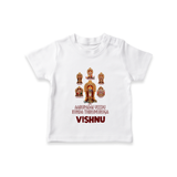 Aarupadai Veedu Murugan – Name Personalised Kids T-Shirt - WHITE - 0-5 Months Old (Chest 17")
