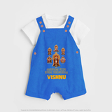 Aarupadai Veedu Murugan – Name Personalised Kids Dungaree - COBALT BLUE - 0 - 5 Months Old (Chest 18")
