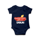 Veeravel! – Name Personalised Kids Romper - NAVY BLUE - New Born (Chest 14")