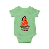 Kandhanukku Arohara – Murugan Blessings Personalised Kids Romper - GREEN - New Born (Chest 14")
