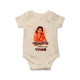 Kandhanukku Arohara – Murugan Blessings Personalised Kids Romper - IVORY - New Born (Chest 14")