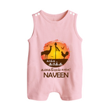 Kaakka Kaakka Kanavel Kaakka – Name Personalised Kids Romper Suit - BABY PINK - 0 - 5 Months Old (Chest 18")