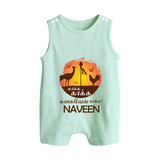 Kaakka Kaakka Kanavel Kaakka – Name Personalised Kids Romper Suit - MINT GREEN - 0 - 5 Months Old (Chest 18")