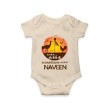 Kaakka Kaakka Kanavel Kaakka – Name Personalised Kids Romper - IVORY - New Born (Chest 14")