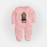 Saravanan Paada – Murugan Devotional Personalised Kids Fullbody Suit - BABY PINK - New Born (Chest 7.5")
