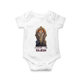 Saravanan Paada – Murugan Devotional Personalised Kids Romper - WHITE - New Born (Chest 14")