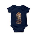 Saravanan Paada – Murugan Devotional Personalised Kids Romper - NAVY BLUE - New Born (Chest 14")