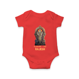 Saravanan Paada – Murugan Devotional Personalised Kids Romper - RED - New Born (Chest 14")