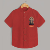Saravanan Paada – Murugan Devotional Personalised Kids Shirt - RED - 0 - 6 Months Old (Chest 23")