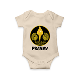 Yamarukka Bayamen – Vel Murugan Personalised Kids Romper - IVORY - New Born (Chest 14")