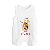 Little Vel Warrior Romper Suit | Personalized Baby Romper Suit for Lord Murugan - WHITE - 0 - 5 Months Old (Chest 18")