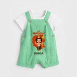 Cute Murugan Dungaree Set | Custom Baby Dungaree Set for Murugan's Little Star - GREEN - 0 - 5 Months Old (Chest 18")