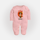 Cute Murugan Sleep Suit | Custom Baby Sleep Suit for Murugan's Little Star - BABY PINK - New Born (Chest 7.5")