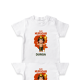 Cute Murugan T-Shirt | Custom Baby T-Shirt for Murugan's Little Star - WHITE - 0-5 Months Old (Chest 17")