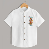 Little Surapadman Slayer Shirt | Personalized Baby Shirt for Murugan's Heroic Deeds - WHITE - 0 - 6 Months Old (Chest 23")