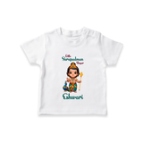 Little Surapadman Slayer T-Shirt | Personalized Baby T-Shirt for Murugan's Heroic Deeds - WHITE - 0-5 Months Old (Chest 17")
