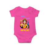 Brave Like Murugan Romper / Onesie | Personalized Baby Romper / Onesie for Murugan's Strength - HOT PINK - New Born (Chest 14")
