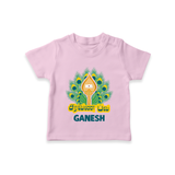 Saravana Bhava T-Shirt | Custom Baby T-Shirt for Murugan Worship - BABY PINK - 0-5 Months Old (Chest 17")