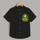 Saravana Bhava Shirt | Custom Baby Shirt for Murugan Worship - BLACK - 0 - 6 Months Old (Chest 23")
