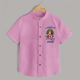 Vetrivel Muruganuku Arohara Shirt | Personalized Baby Shirt for Murugan Devotees - BABY PINK - 0 - 6 Months Old (Chest 23")