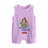 Yamiruka Bhayam Yen Romper Suit | Custom Romper Suit for Murugan's Blessings - LILAC - 0 - 5 Months Old (Chest 18")