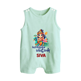 Yamiruka Bhayam Yen Romper Suit | Custom Romper Suit for Murugan's Blessings - MINT GREEN - 0 - 5 Months Old (Chest 18")