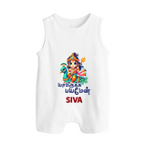 Yamiruka Bhayam Yen Romper Suit | Custom Romper Suit for Murugan's Blessings - WHITE - 0 - 5 Months Old (Chest 18")