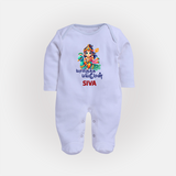 Yamiruka Bhayam Yen Sleep Suit | Custom Sleep Suit for Murugan's Blessings - BABY BLUE - New Born (Chest 7.5")