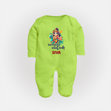 Yamiruka Bhayam Yen Sleep Suit | Custom Sleep Suit for Murugan's Blessings - LIME GREEN - New Born (Chest 7.5")