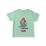 Yamiruka Bhayam Yen T-Shirt | Custom T-Shirt for Murugan's Blessings - MINT GREEN - 0-5 Months Old (Chest 17")