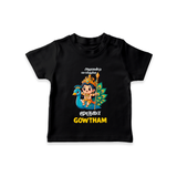 Alagendra Solluku Muruga T-Shirt | Personalized Baby T-Shirt for Murugan Celebrations - BLACK - 0-5 Months Old (Chest 17")