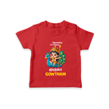 Alagendra Solluku Muruga T-Shirt | Personalized Baby T-Shirt for Murugan Celebrations - RED - 0-5 Months Old (Chest 17")
