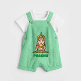 Murugan Thunai Dungaree Set | Personalized Baby Dungaree Set for Murugan's Protection - GREEN - 0 - 5 Months Old (Chest 18")