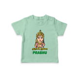 Murugan Thunai T-Shirt | Personalized Baby T-Shirt for Murugan's Protection - MINT GREEN - 0-5 Months Old (Chest 17")