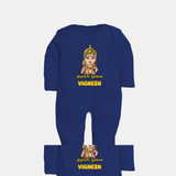 Murugan Thunai Sleep Suit | Personalized Baby Sleep Suit for Murugan's Protection - NAVY BLUE - New Born (Chest 7.5")
