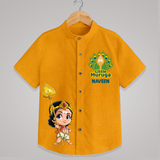 Muruga Devotional Shirt | Special Edition for Spiritual Occasions - CHROME YELLOW - 0 - 6 Months Old (Chest 23")