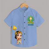 Muruga Devotional Shirt | Special Edition for Spiritual Occasions - SKY BLUE - 0 - 6 Months Old (Chest 23")
