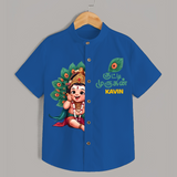 Muruga's Grace Shirt | Custom Design for Men's Traditional Wear - COBALT BLUE - 0 - 6 Months Old (Chest 23")