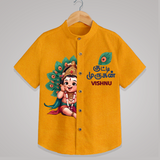 Muruga's Grace Shirt | Custom Design for Men's Traditional Wear - CHROME YELLOW - 0 - 6 Months Old (Chest 23")