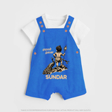 Little Murugan Devotee – Name Personalised Kids Dungaree - COBALT BLUE - 0 - 5 Months Old (Chest 18")